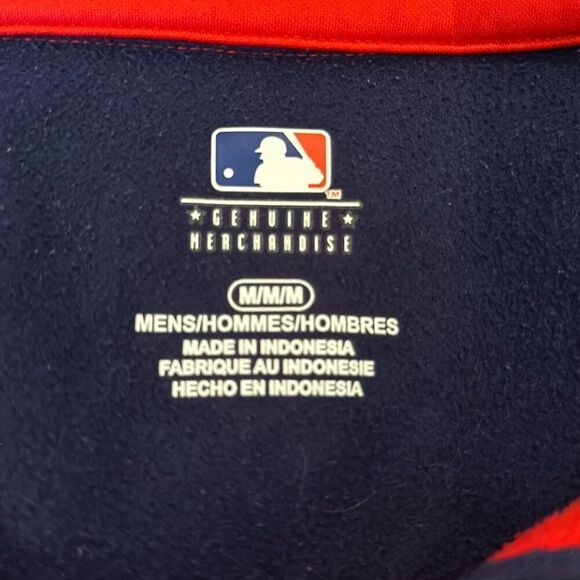 Washington Nationals Red Blue Quarter Zip Mens MLB Authentic size M Medium - Picture 5 of 7